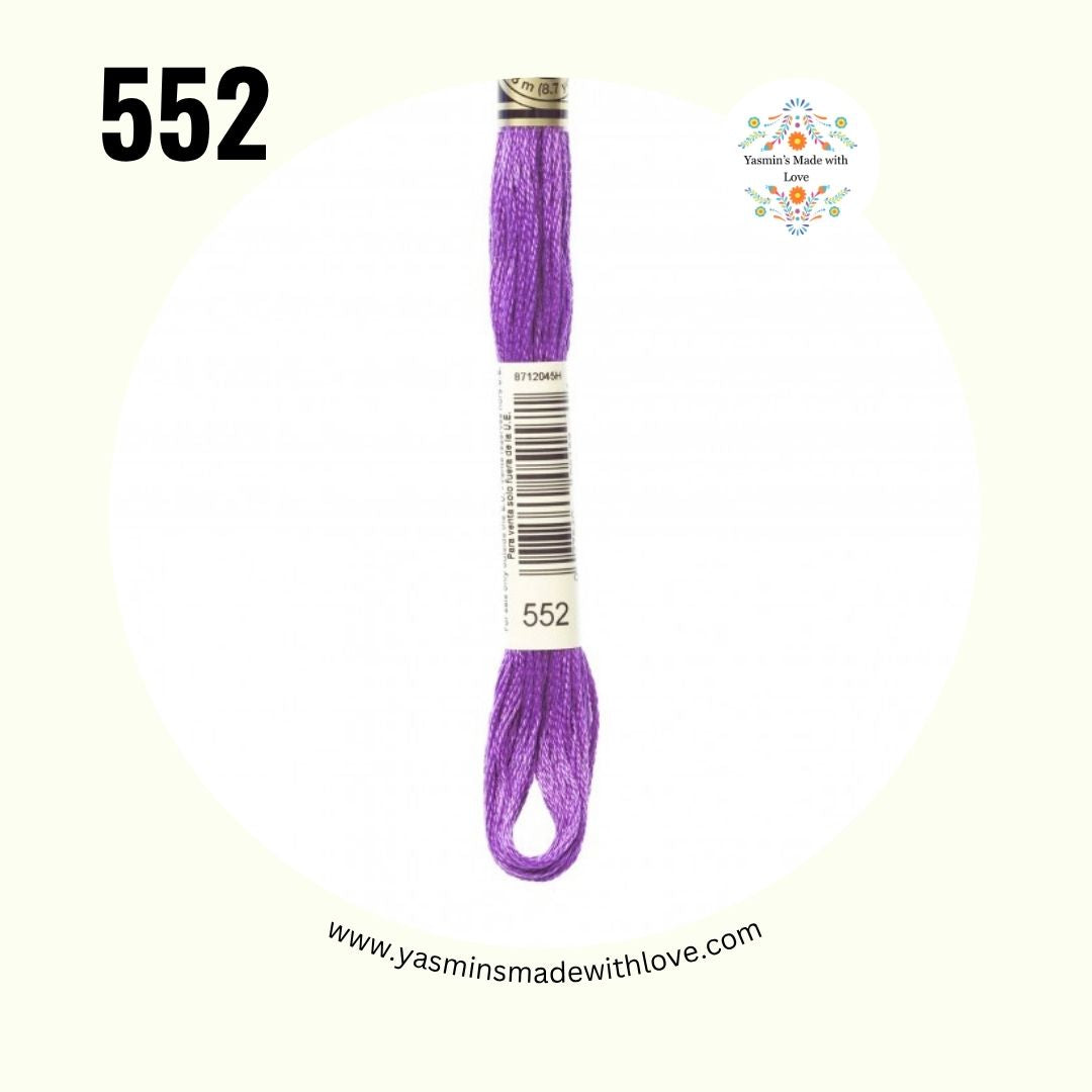 DMC 552 Violet – Medium Mouliné Standard Cotton Embroidery Floss