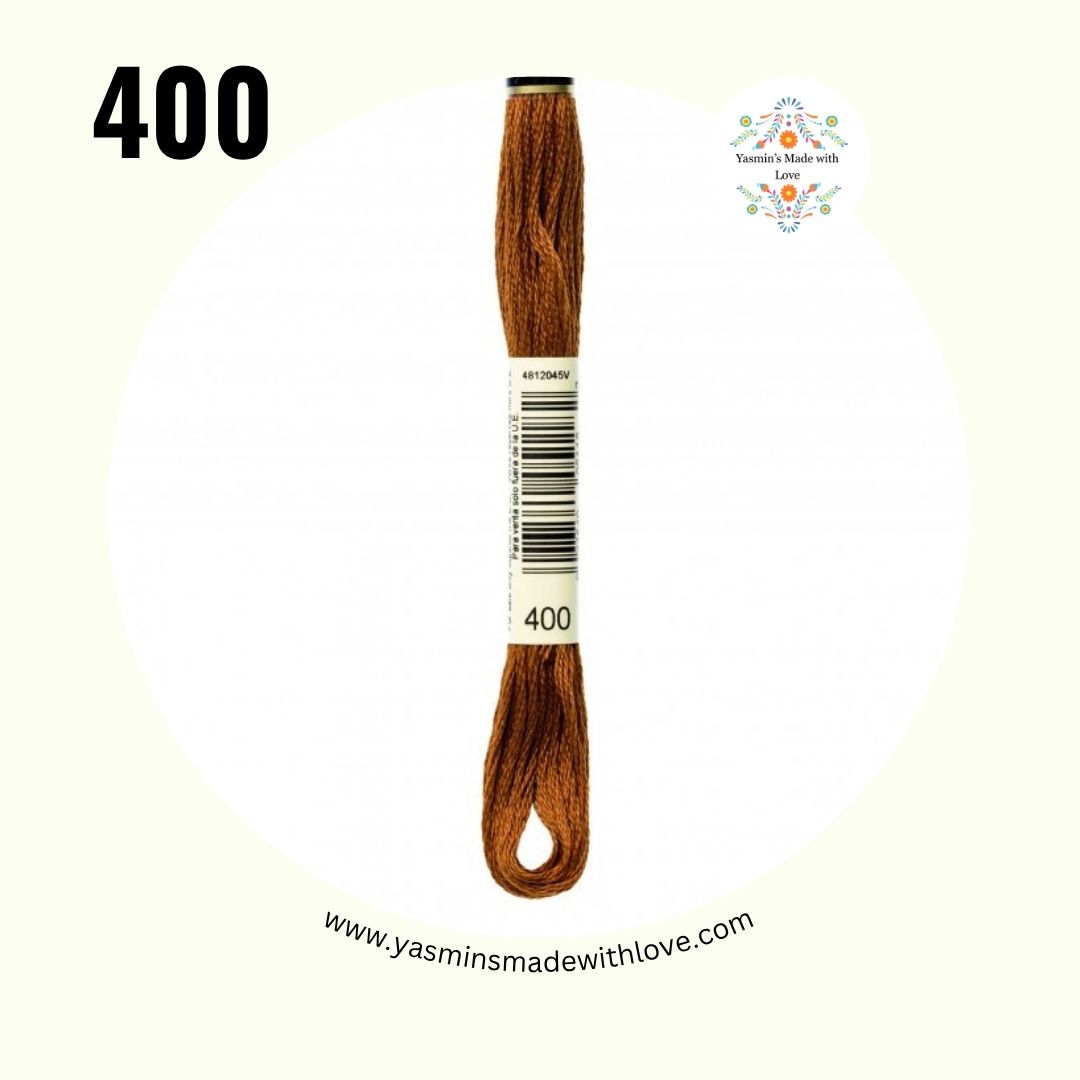 DMC 400 Mahogany Dark – Mouliné Standard Cotton Embroidery Floss