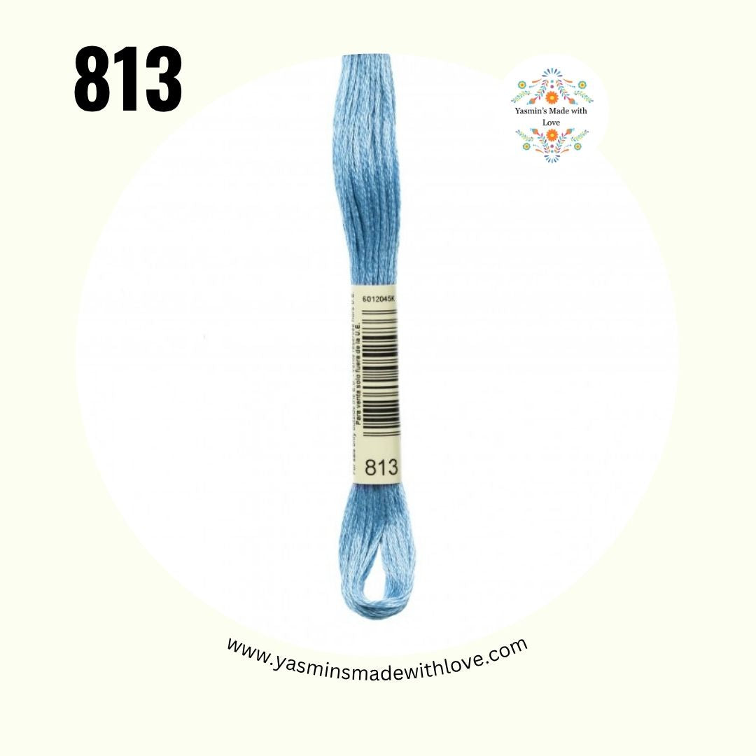 813 Blue Light – DMC Mouliné Standard Cotton