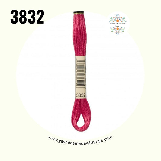 3832 Raspberry Medium – DMC Mouliné Standard Cotton
