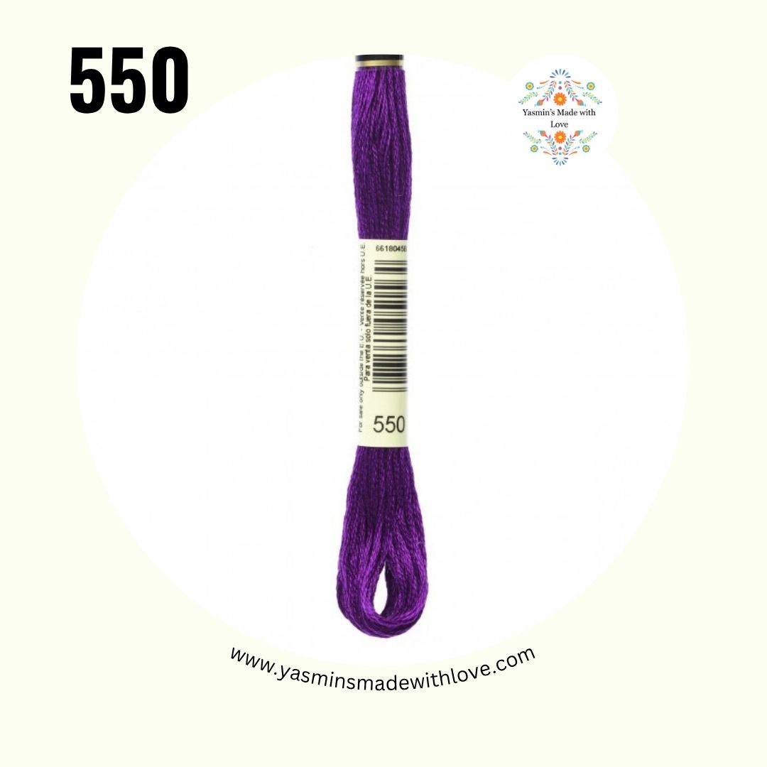 DMC 550 Violet – Very Dark Mouliné Standard Cotton Embroidery Floss