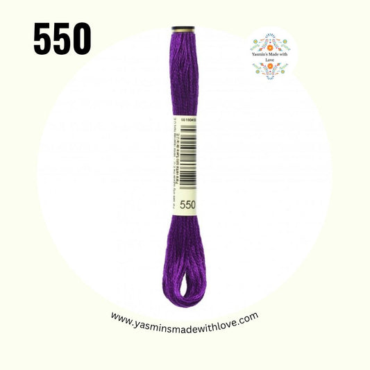 DMC 550 Violet – Very Dark Mouliné Standard Cotton Embroidery Floss