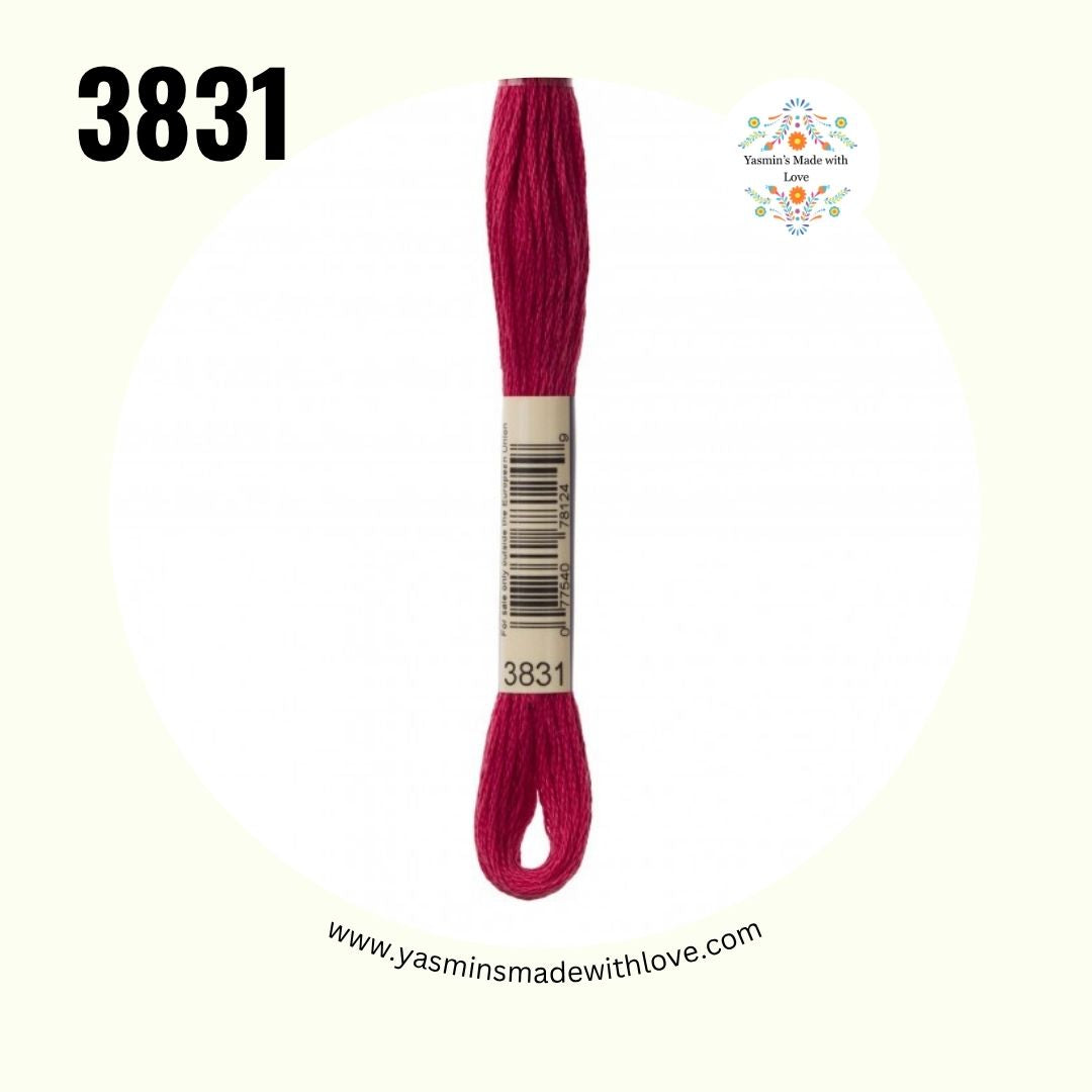 3831 Raspberry Dark – DMC Mouliné Standard Cotton
