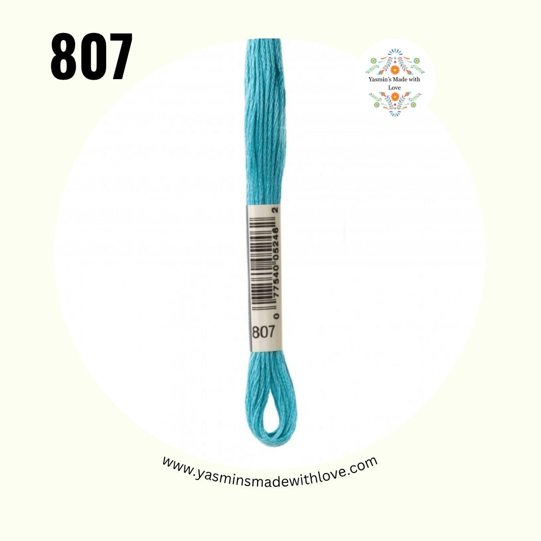 807 Peacock Blue – DMC Mouliné Standard Cotton