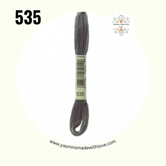 DMC 535 Ash Gray – Very Light Mouliné Standard Cotton Embroidery Floss