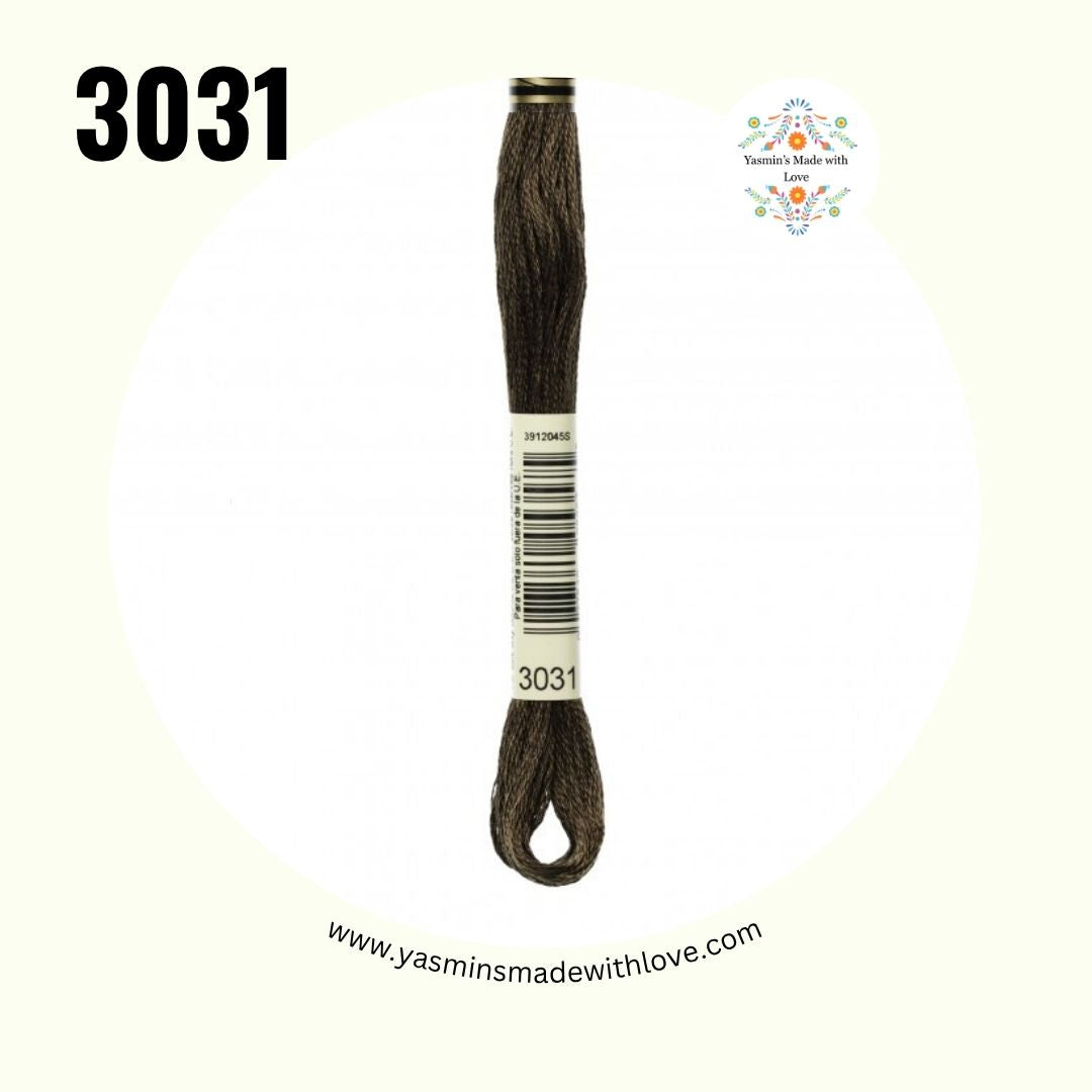 3031 Mocha Brown Very Dark – DMC Mouliné Standard Cotton
