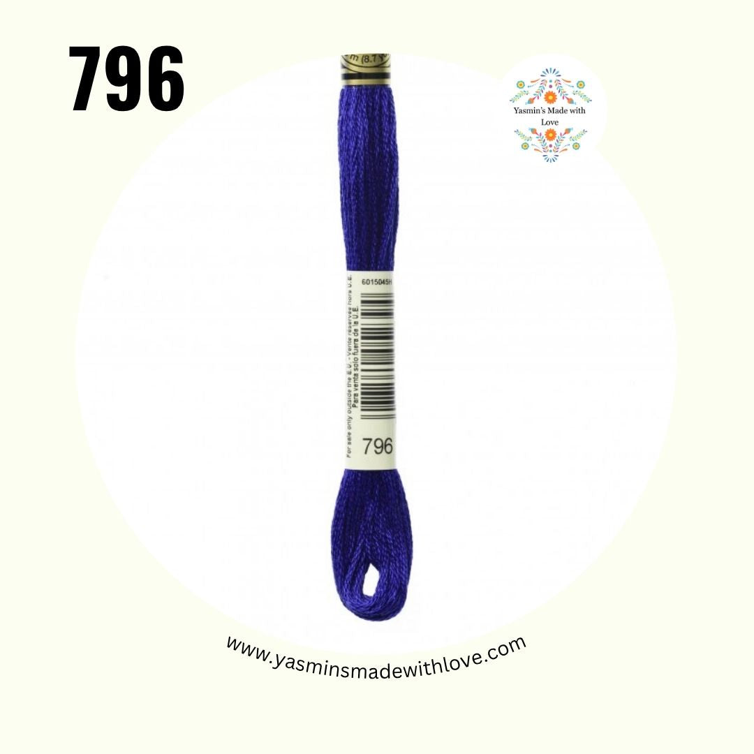 796 Royal Blue Dark – DMC Mouliné Standard Cotton