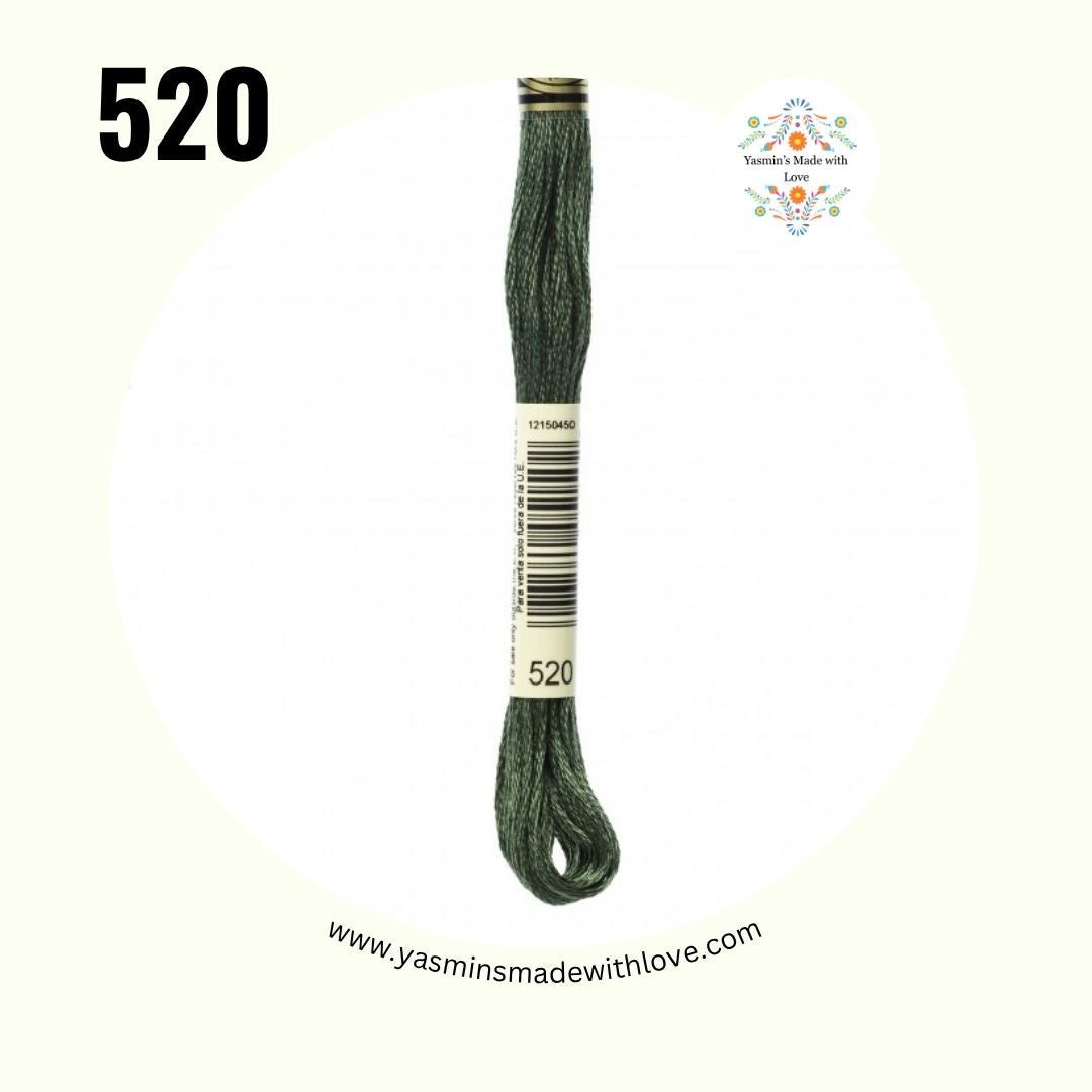 DMC 520 Fern Green Dark – Mouliné Standard Cotton Embroidery Floss