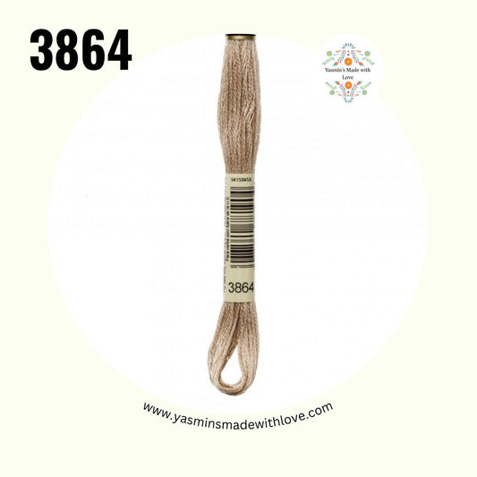 3864 Mocha Beige Light – DMC Mouliné Standard Cotton