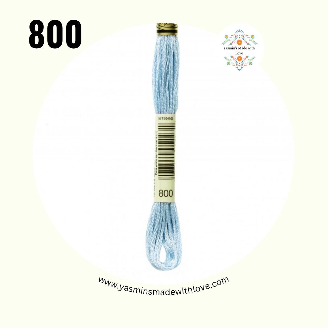 800 Delft Blue Pale – DMC Mouliné Standard Cotton