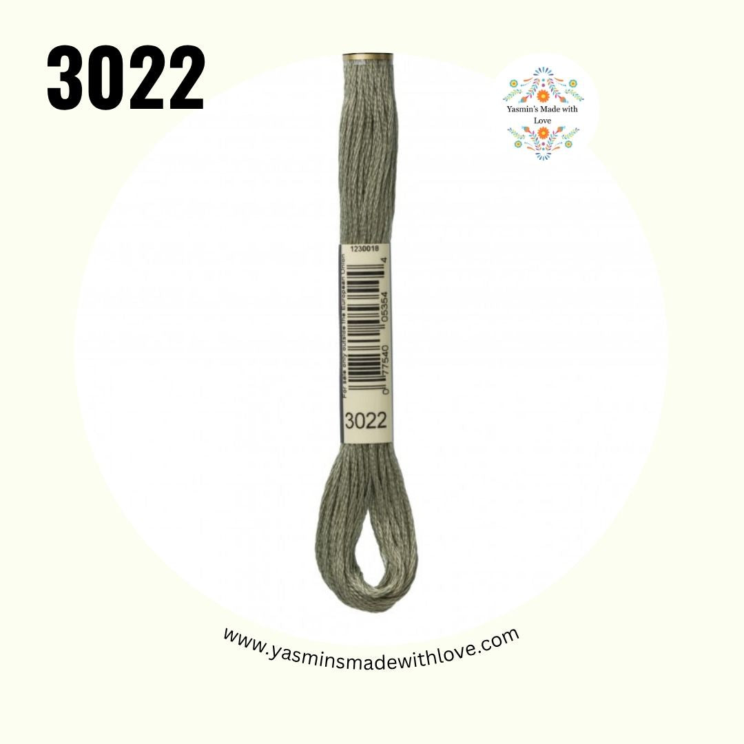 3022 Brown Gray Medium – DMC Mouliné Standard Cotton