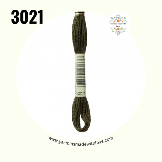 3021 Brown Gray Very Dark – DMC Mouliné Standard Cotton