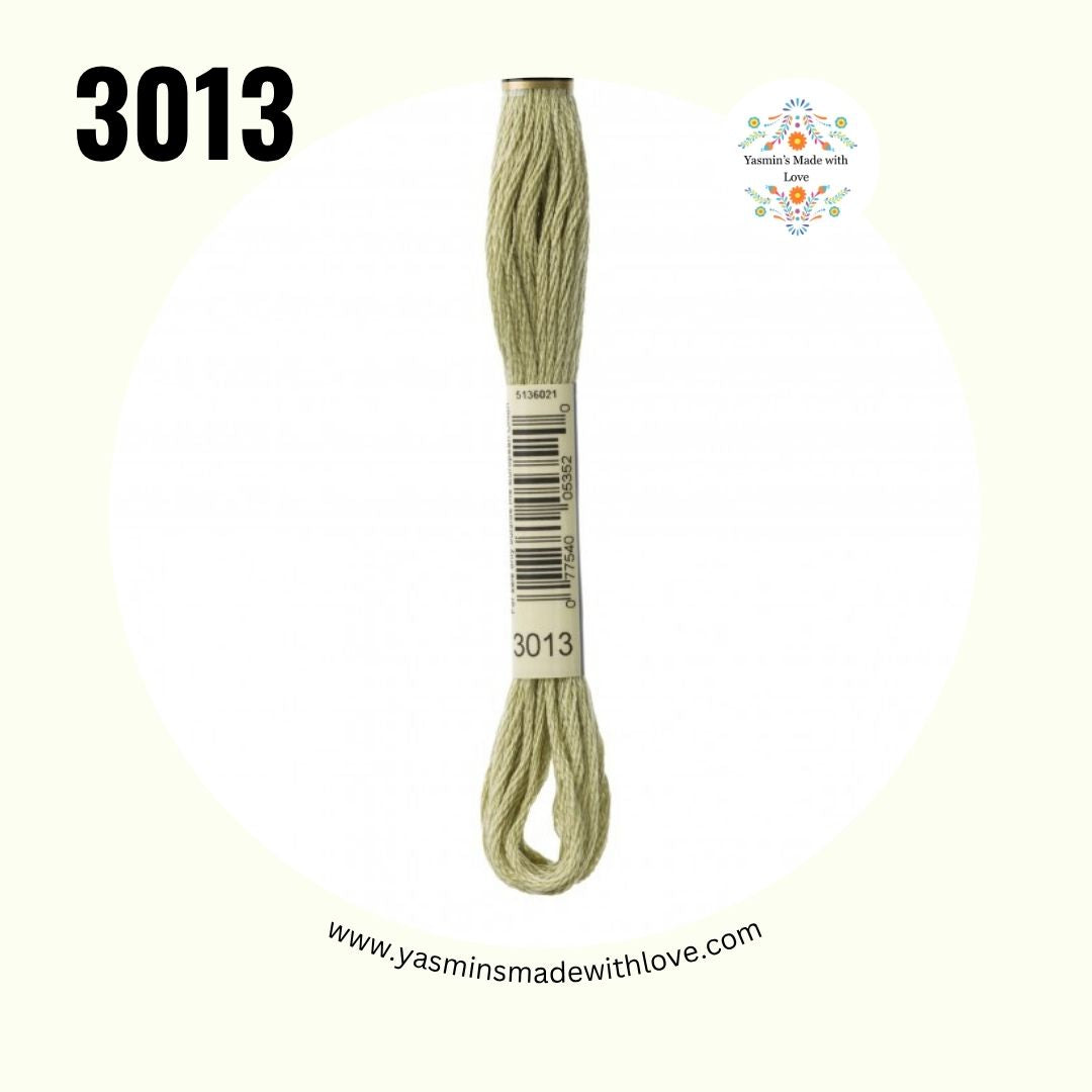3013 Khaki Green Light – DMC Mouliné Standard Cotton