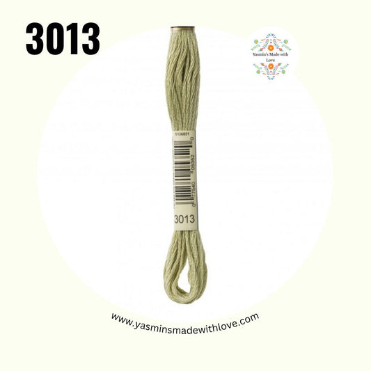 3013 Khaki Green Light – DMC Mouliné Standard Cotton