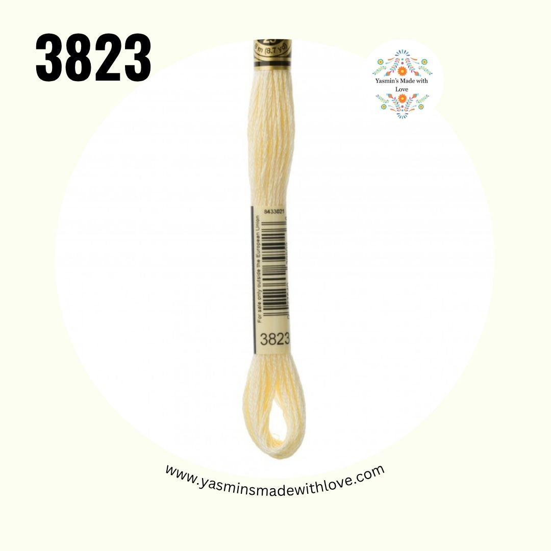 3823 Yellow Ultra Pale – DMC Mouliné Standard Cotton