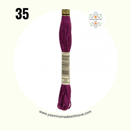 DMC 35 Fuchsia Very Dark – DMC Mouliné Standard Cotton