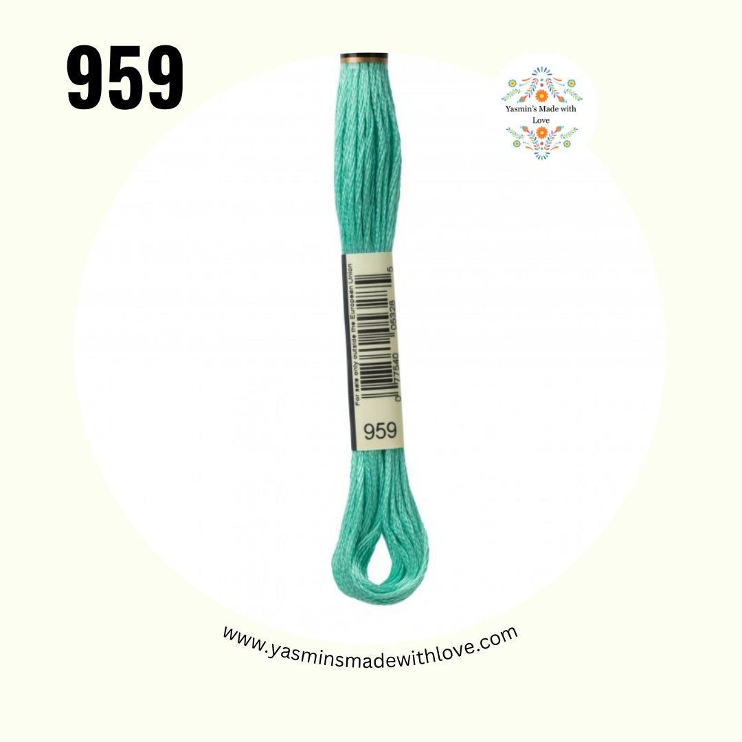 959 Seagreen Medium – DMC Mouliné Standard Cotton
