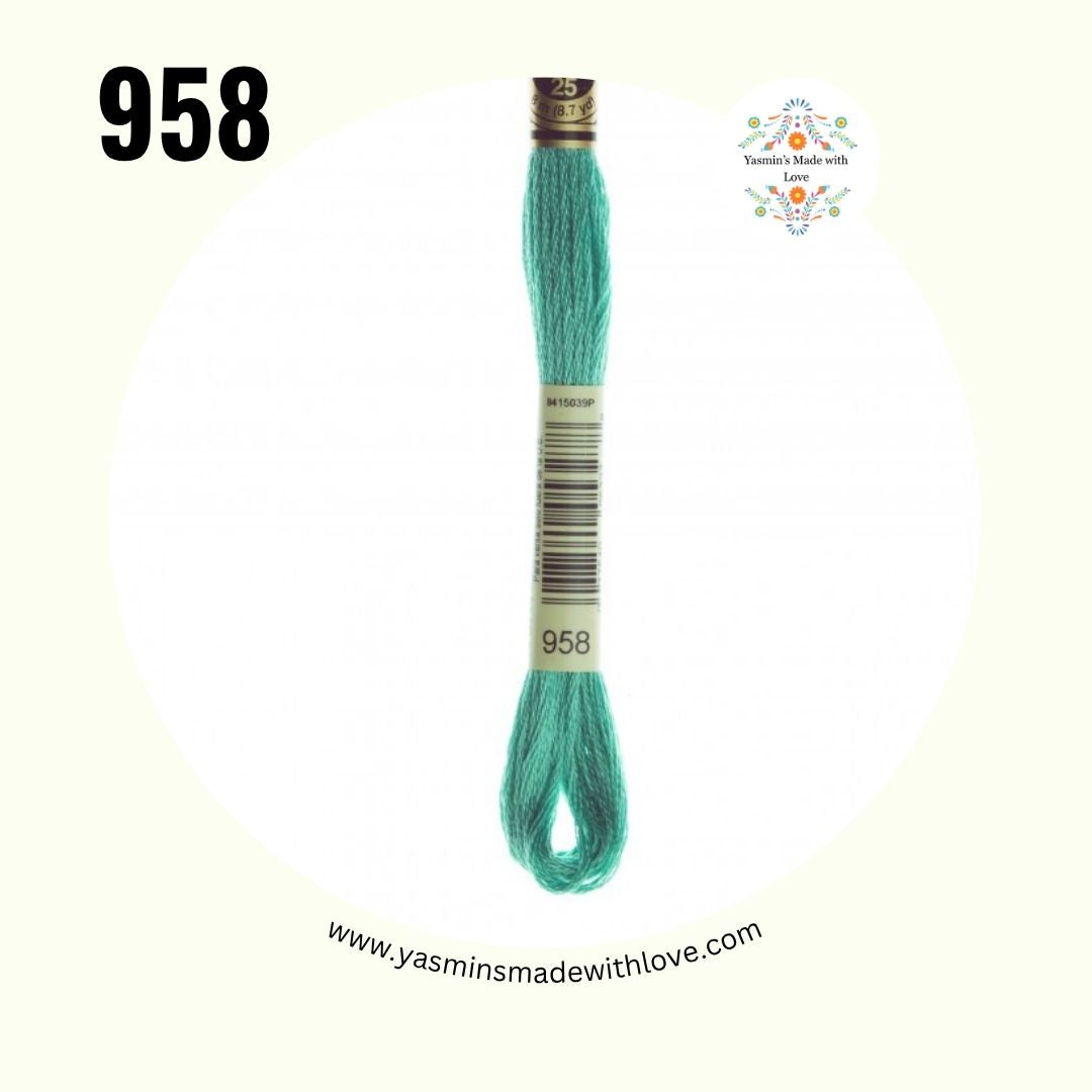 958 Seagreen Dark – DMC Mouliné Standard Cotton