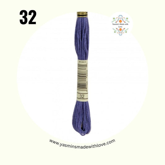 DMC 32 Blueberry Dark – DMC Mouliné Standard Cotton