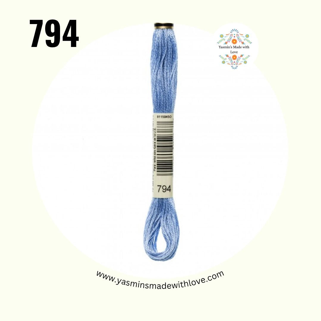 794 Cornflower Blue Light – DMC Mouliné Standard Cotton