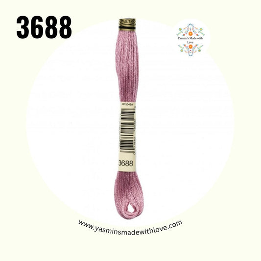 3688 Mauve Medium – DMC Mouliné Standard Cotton