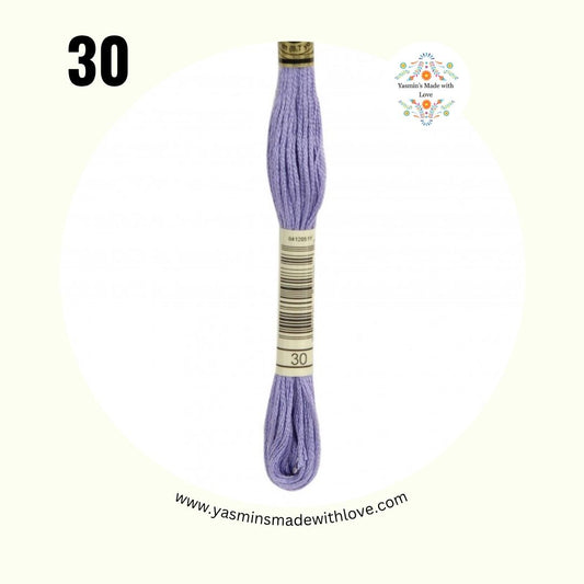 DMC 30 Blueberry Medium Light – DMC Mouliné Standard Cotton
