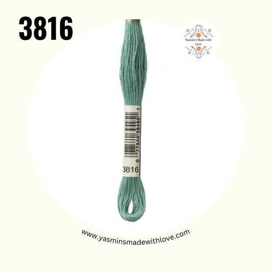 3816 Celadon Green – DMC Mouliné Standard Cotton
