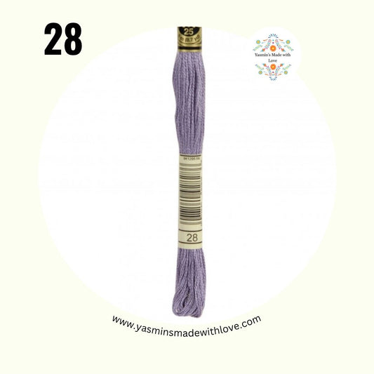 DMC 28 Eggplant Medium Light – DMC Mouliné Standard Cotton