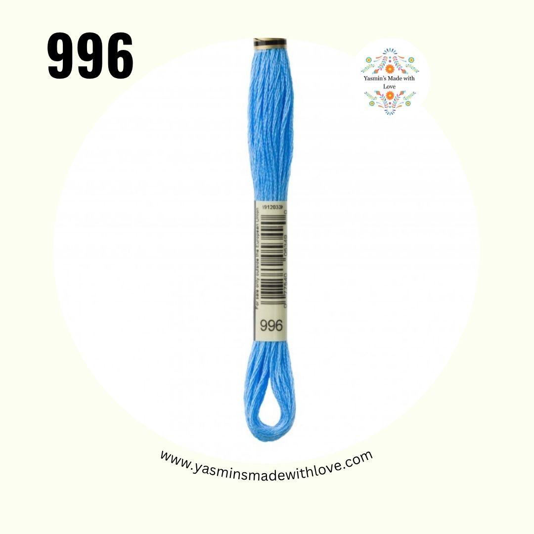 996 Electric Blue Medium – DMC Mouliné Standard Cotton