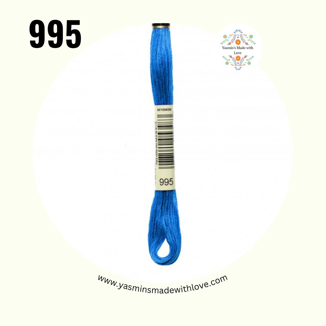 995 Electric Blue Dark – DMC Mouliné Standard Cotton