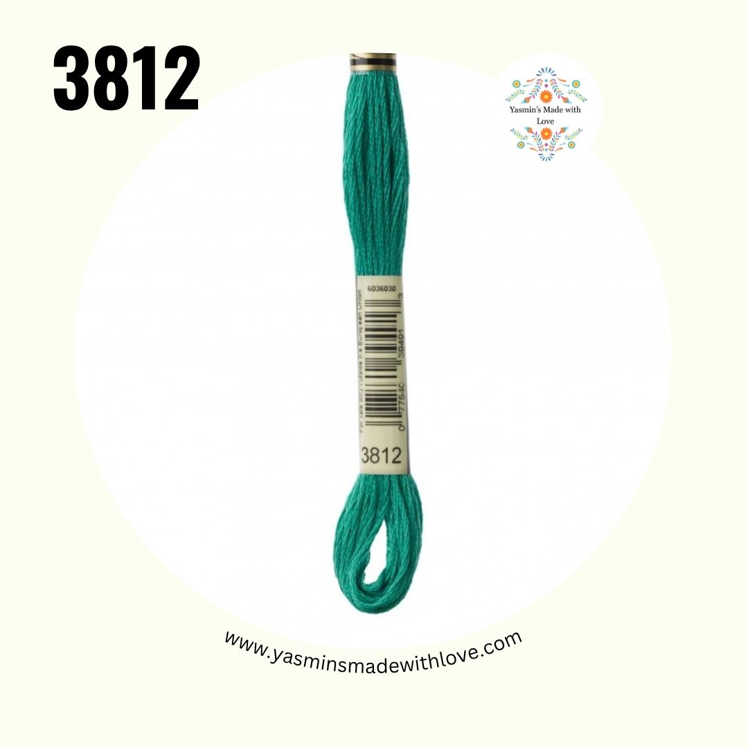 3812 Seagreen Very Dark – DMC Mouliné Standard Cotton