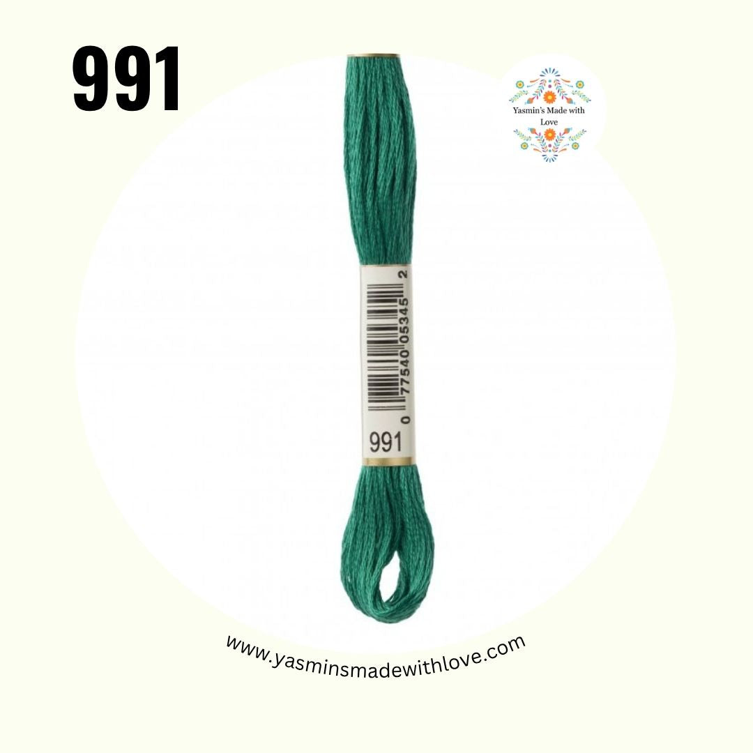 991 Aquamarine Dark – DMC Mouliné Standard Cotton