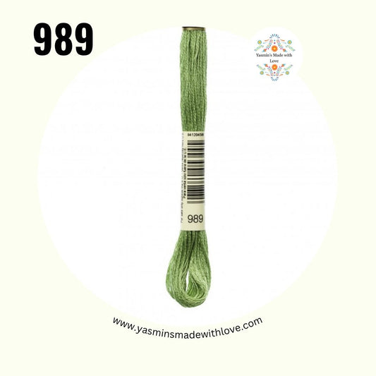 989 Forest Green – DMC Mouliné Standard Cotton