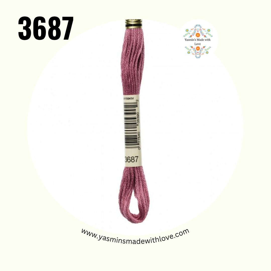 3687 Mauve – DMC Mouliné Standard Cotton