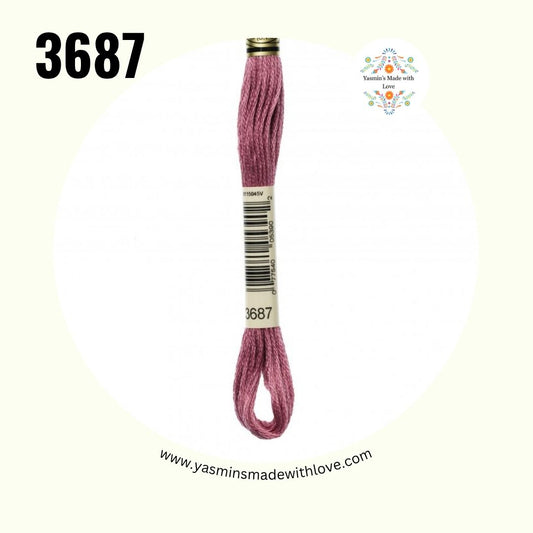 3687 Mauve – DMC Mouliné Standard Cotton