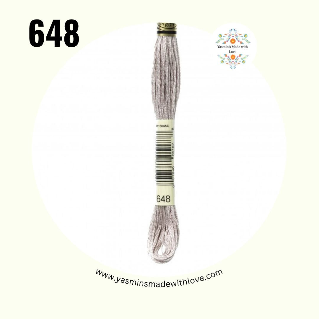DMC 648 Beaver Gray – Light Mouliné Standard Cotton Embroidery Floss