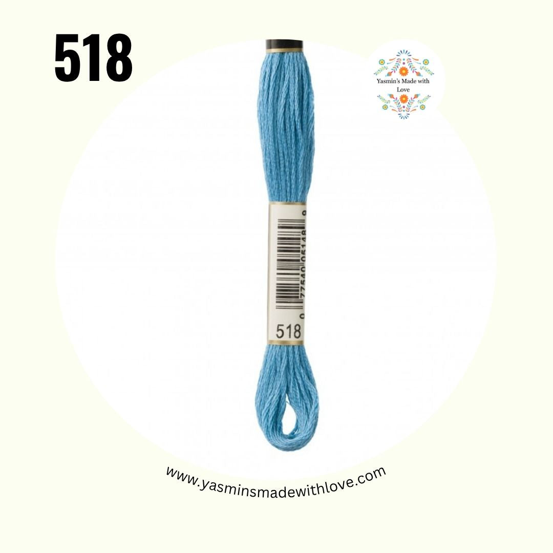 DMC 518 Wedgewood Light – Mouliné Standard Cotton Embroidery Floss