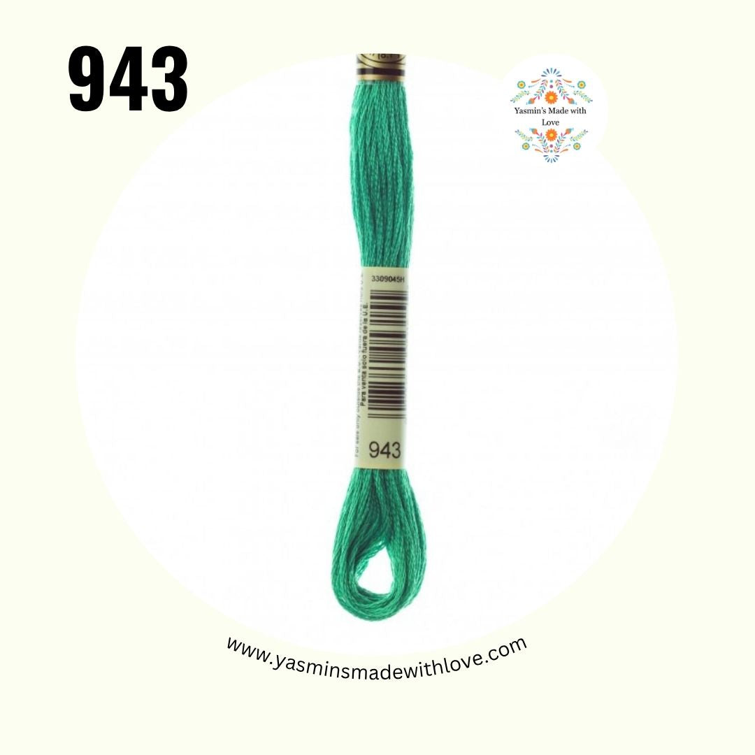 943 Aquamarine Medium – DMC Mouliné Standard Cotton
