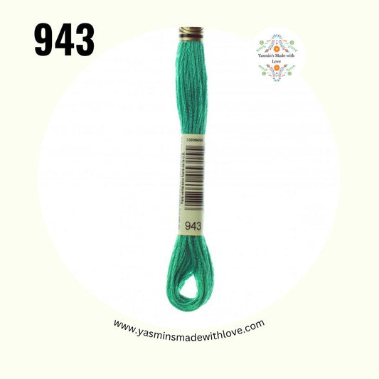 943 Aquamarine Medium – DMC Mouliné Standard Cotton