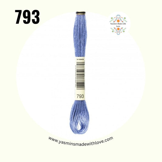 793 Cornflower Blue Medium – DMC Mouliné Standard Cotton
