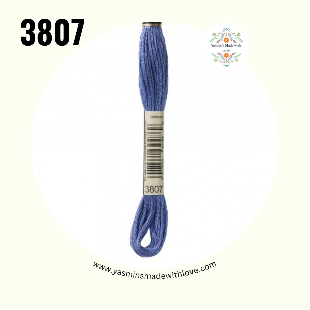 3807 Cornflower Blue – DMC Mouliné Standard Cotton