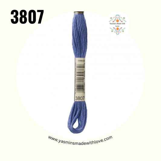 3807 Cornflower Blue – DMC Mouliné Standard Cotton