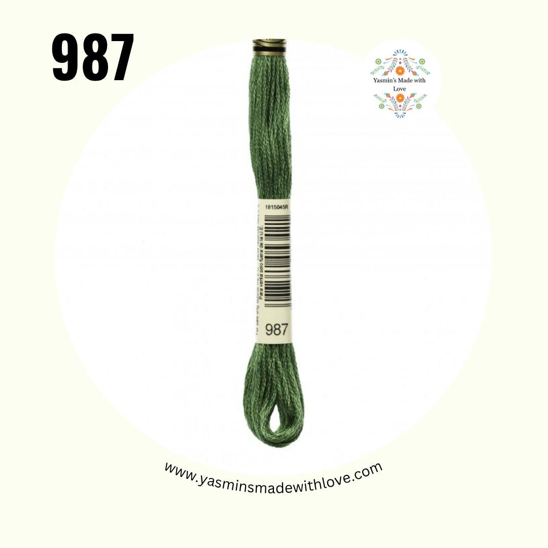 987 Forest Green Dark – DMC Mouliné Standard Cotton