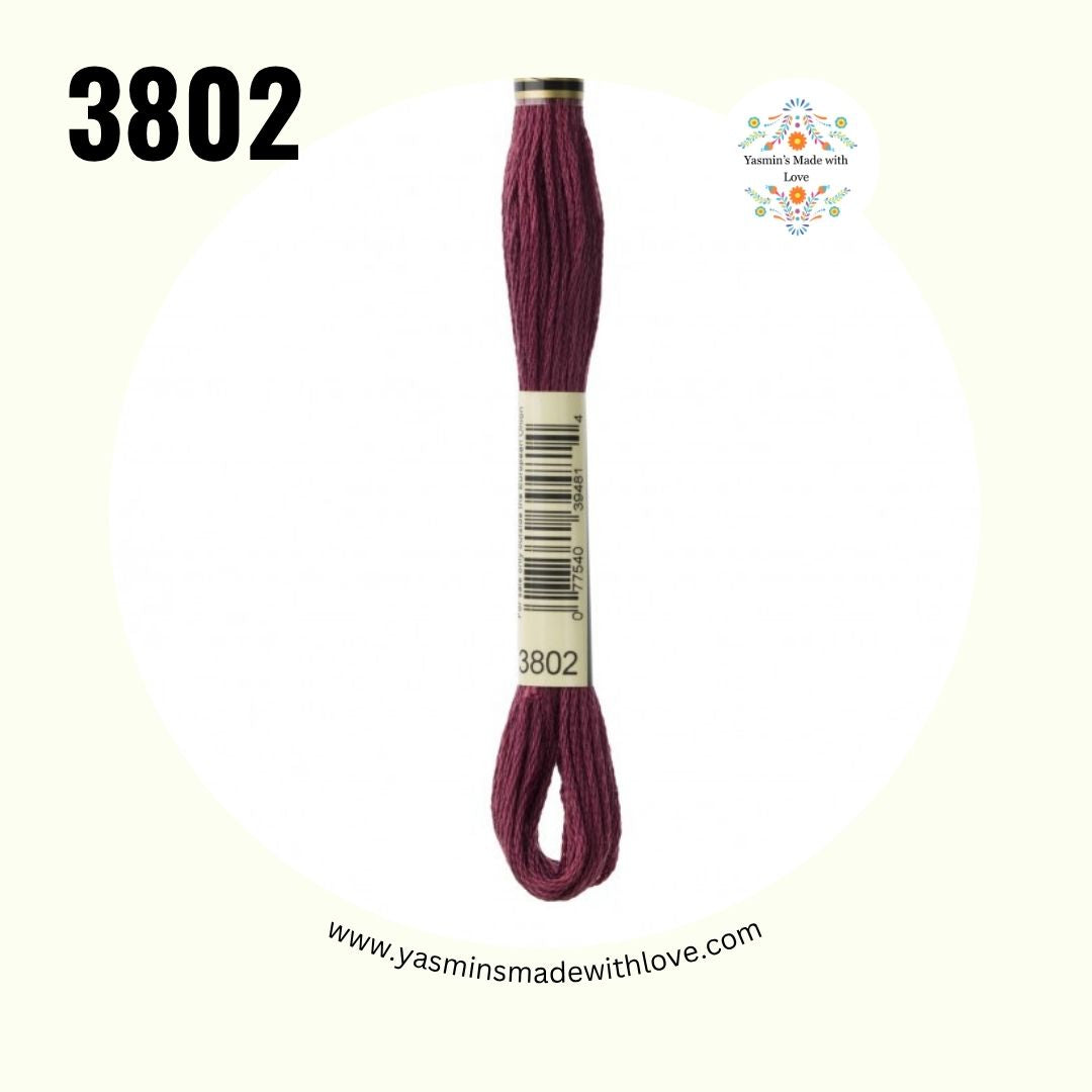 3802 Antique Mauve Very Dark – DMC Mouliné Standard Cotton