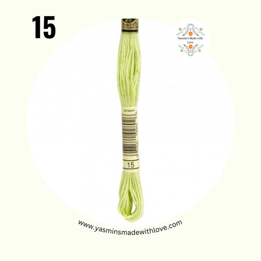 DMC 15 Apple Green – DMC Mouliné Standard Cotton