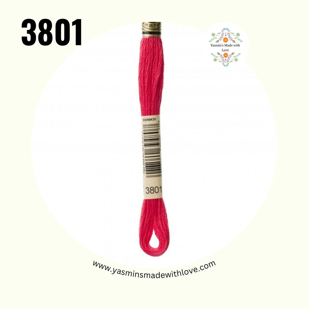 3801 Christmas Red Light – DMC Mouliné Standard Cotton