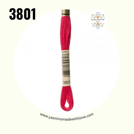 3801 Christmas Red Light – DMC Mouliné Standard Cotton