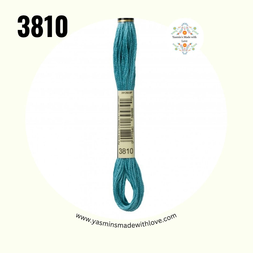3810 Turquoise Dark – DMC Mouliné Standard Cotton