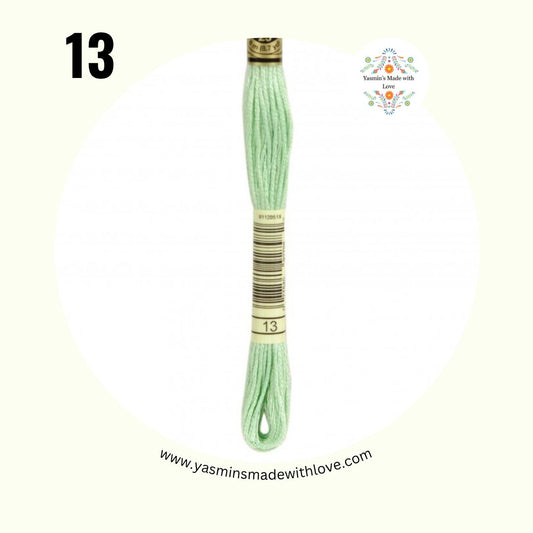 DMC 13 Nile Green Medium Light – DMC Mouliné Standard Cotton