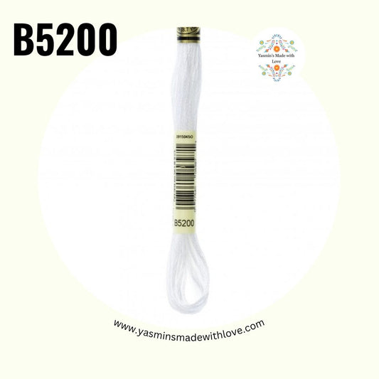 B5200 Snow White – DMC Mouliné Standard Cotton